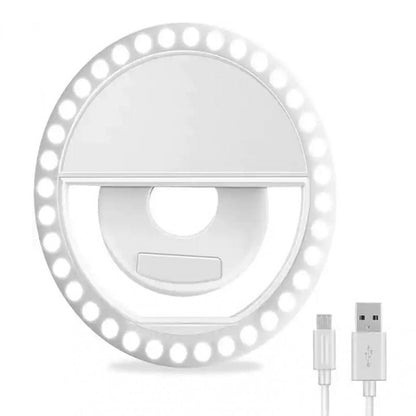 Rechargeable Mini Selfie LED Ring Light