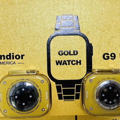 G9 Ultra Pro Series 8 Smart Watch Gold Edition With 3 Extra Strap | Always On Display